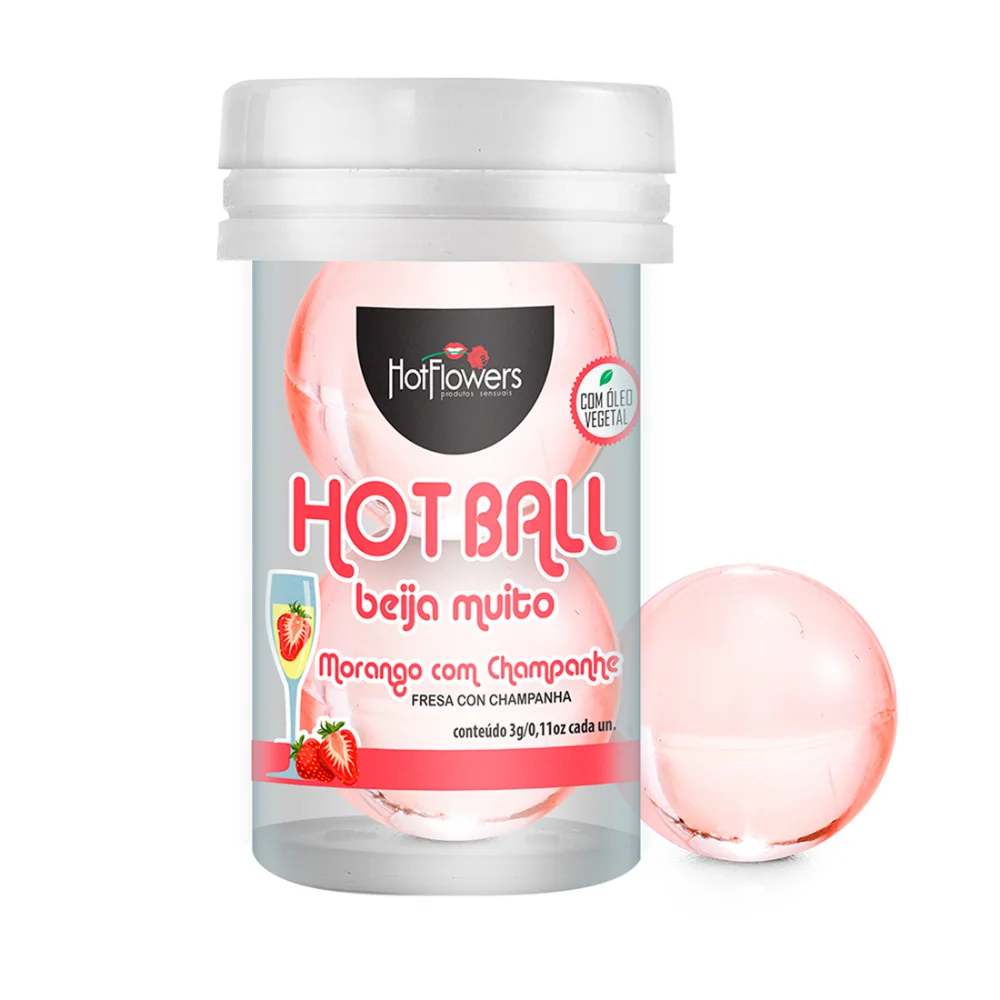 HOT BALL BEIJA MUITO MORANGO COM CHAMPANHE HOT FLOWERS
