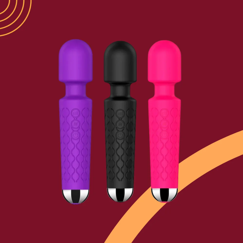 Mini Toy Vibrador Varinha Mágica com 20 Modos de Vibrações e 8 Níveis e Velocidade