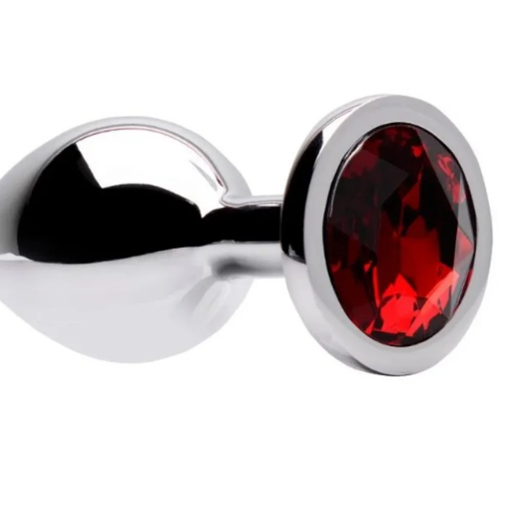 Plug Anal Metal Com Pedra M Sensual Love