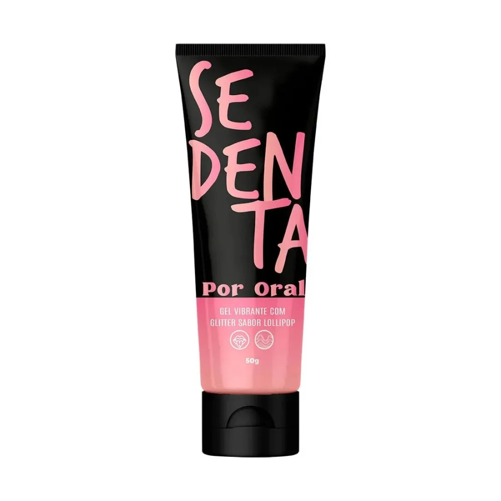 SEDENTA POR ORAL GEL COMESTÍVEL COM GLITTER 50G VIBRANTE