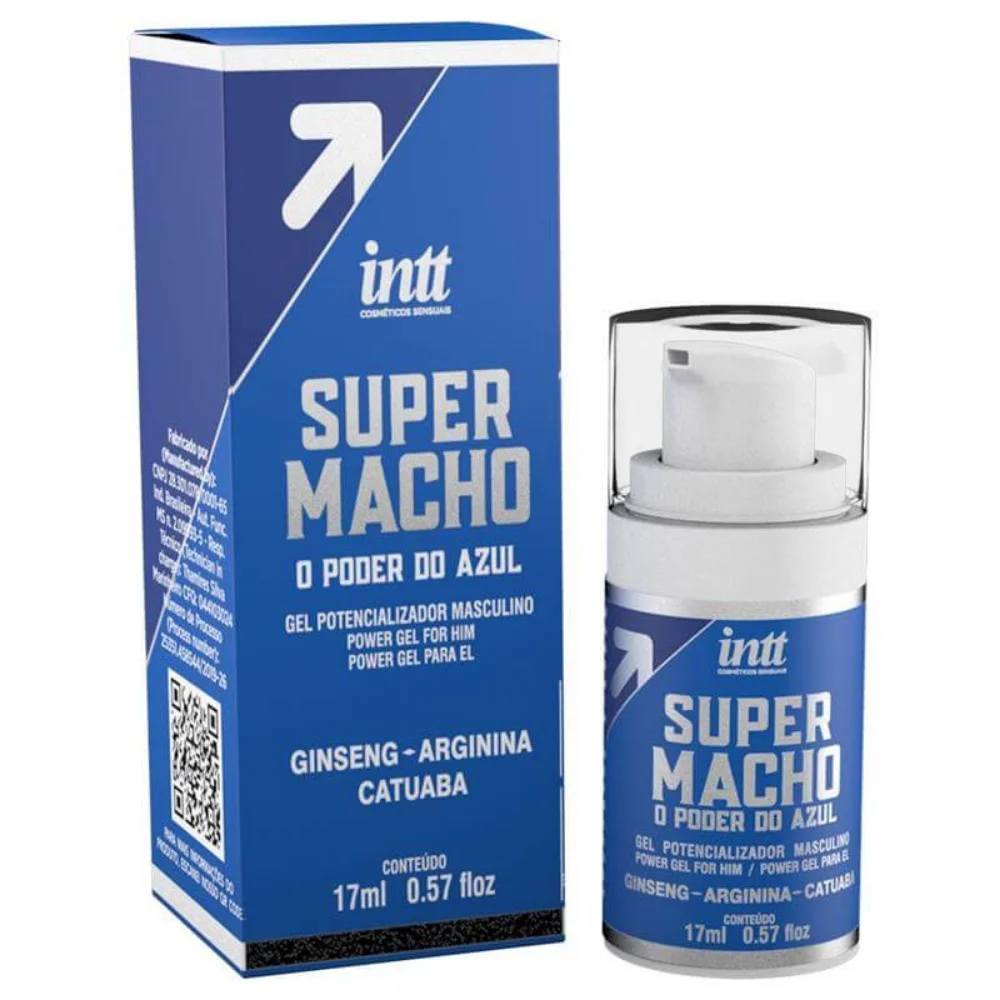 SUPER MACHO O PODER DO AZUL GEL POTENCIALIZADOR MASCULINO 17 ML INTT