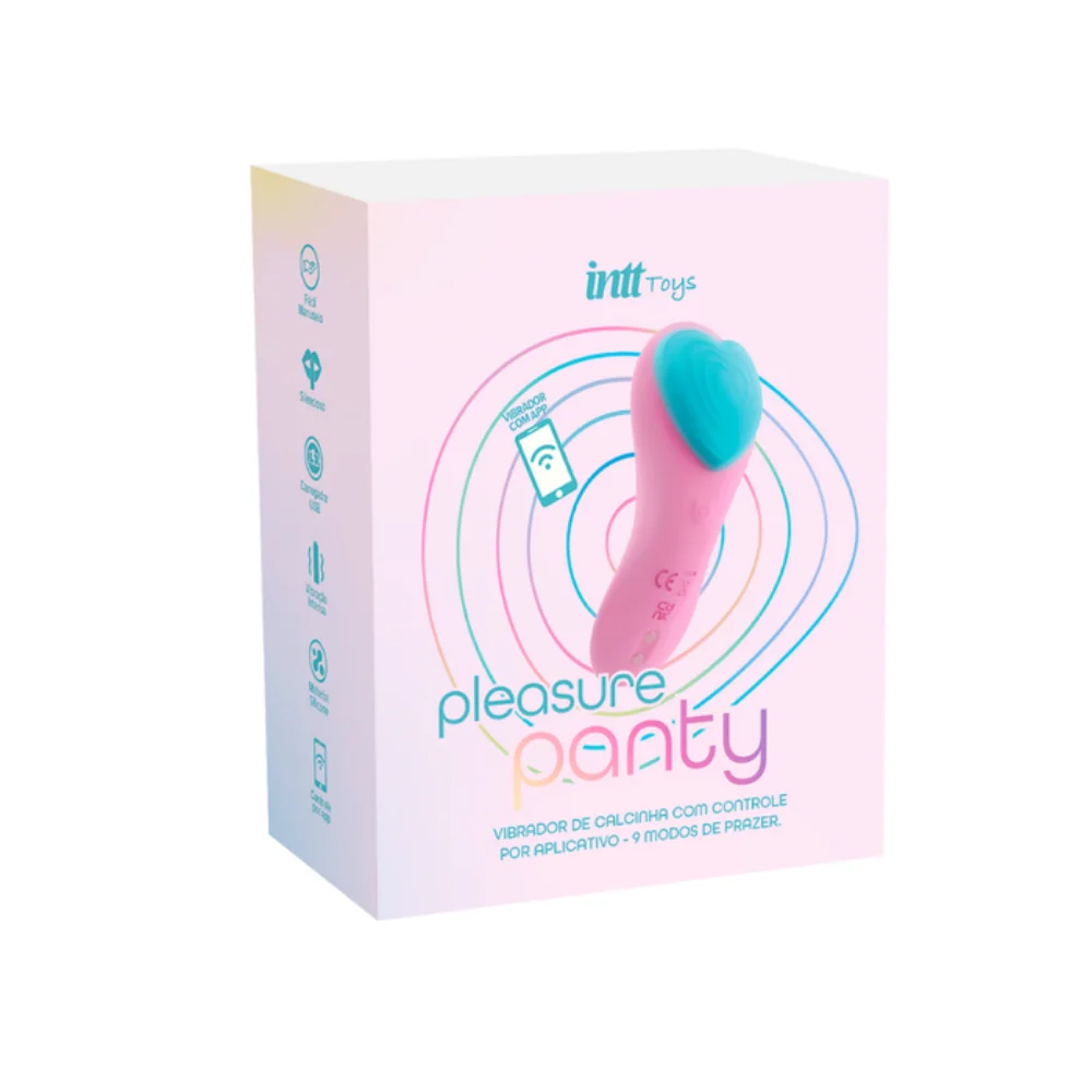 Vibrador Importado Premium de Calcinha Rosa com 9 Vibrações Controle por APP Intt Wellness