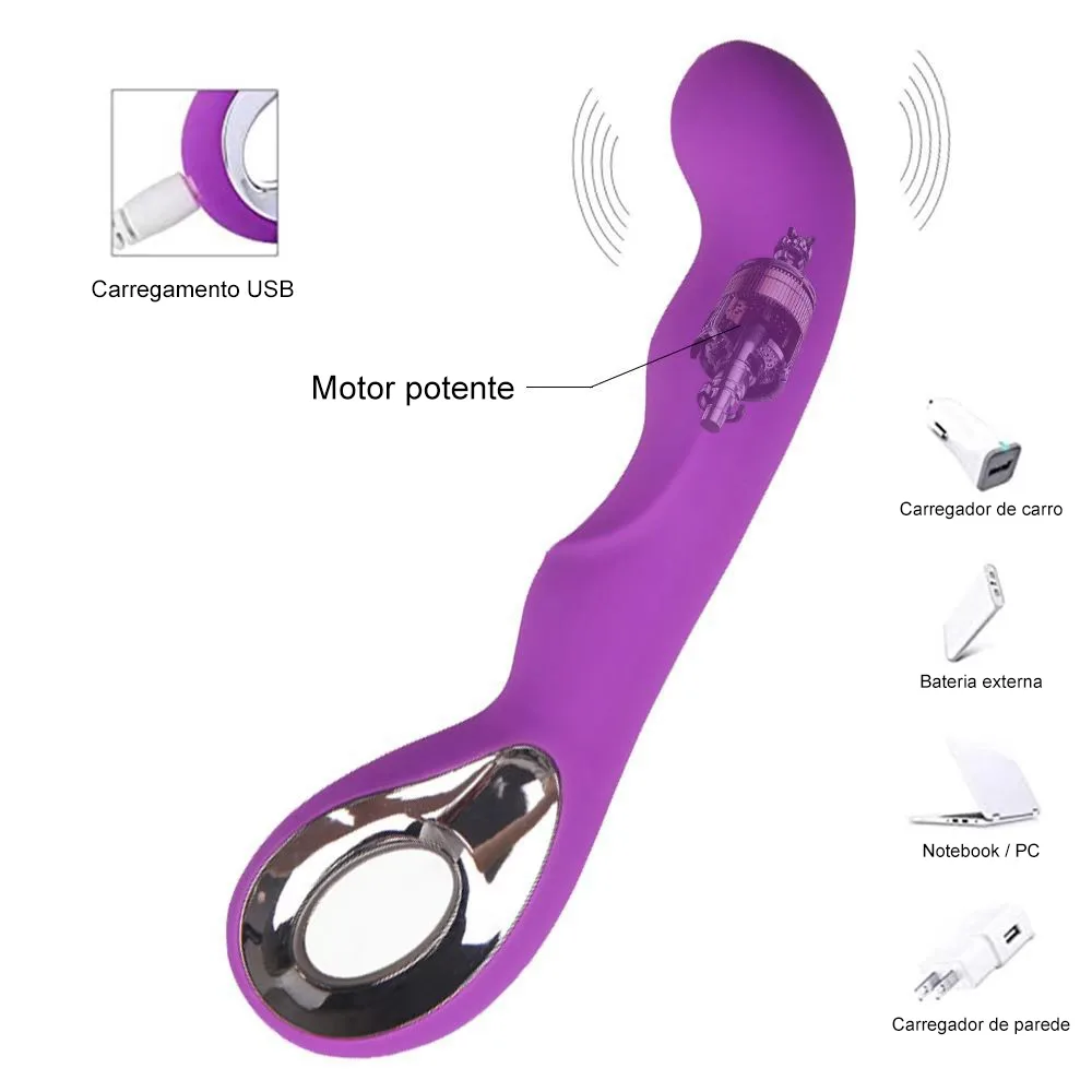 Vibrador G-Spot Para Mulheres – Textura Ondulada , Alça recarregável